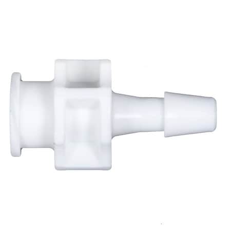 Cole Parmer Luer to Hose Barb Fitting, Straight Adap, White Nylon, Cleanroom, Lrg Bore F Luer x5/16in ID; 10PK LBF-5MN-QC